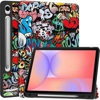 For Samsung Galaxy Tab S10 Lite 2025 10.9" SM-X400 X406B Tri-fold caster hard shell Tablet Protective Case with Auto Sleep