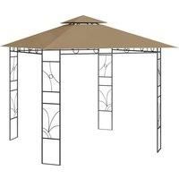 Gazebo 3x3x2.7 m Taupe 160 g/m