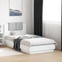 Berkfield Home Bed Frame without Mattress White 90x190 cm Single