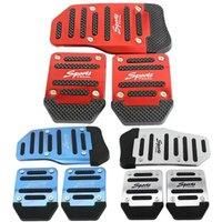 New 3Pcs/set Universal Non-Slip Aluminum Manual Transmission Car Pedal Cover Set Kit Pedali