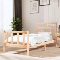 Bed Frame Solid Wood Pine 90x200 cm