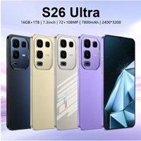 2025 HOT S26 Ultra NEW 7.3HD Smart Dual Card 7800mAh Battery Global Edition Original Facial Recognition Function Tablets Case