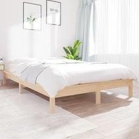 Bed Frame 120x200 cm Solid Wood Pine