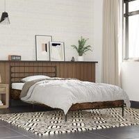 Berkfield Home Bed Frame without Mattress Smoked Oak 100x200 cm in Brown