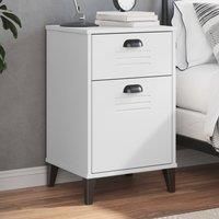 Berkfield Home Bedside Cabinet VIKEN White Engineered Wood
