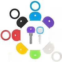 24pcs Silicone Key Cap Cover Keys Holder Bag Soft Silica Gel Protective Key Protection Case Keyring Key Rings