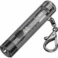 Carry Mini Keychain Light Super Bright Flashlight Charging USB Interface Can Hang Keys And Can Be