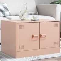 Berkfield Home Coffee Table Pink 67x50x44 cm Steel | Size: 67 x 50 x 44 cm