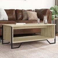 Berkfield Home Coffee Table Sonoma Oak 100x51x40 cm Engineered Wood in Brown | Size: 100 x 51 x 40 cm