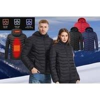 Usb Heated Waterproof Hooded Jacket In 3 Colours And 8 Sizes - Navy
