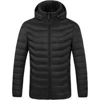 Usb Heated Waterproof Hooded Jacket In 3 Colours And 8 Sizes - Navy