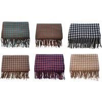 Women'S Checked Tassel Scarf - 6 Colours! - Khaki