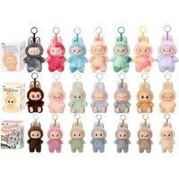 Unisex Black Lafufu Inspired Plush Doll Keychain Mystery Box- 1, 2, 4 Or 4 Piece Set