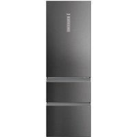 HAIER HTW5618ENMP Fridge Freezer - Platinum Inox, Silver/Grey