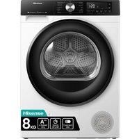 Hisense DH3S802BW3 3S Series Heat Pump Tumble Dryer 8 Kg White A+++ Rated
