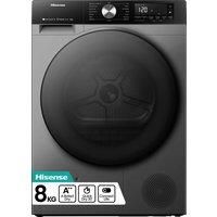 Hisense DH3S802BT2 3S Series Heat Pump Tumble Dryer 8 Kg Titanium A++ Rated