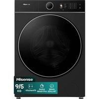 HISENSE 5i KitchenFit Series WD5I9043BBFS WiFi-enabled 9 kg Washer Dryer - Black, Black