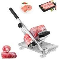 Household Manual Food Fruit Slicer Lamb Beef Slicer Frozen Meat Cutting Machine Mutton Roll Cutter Adjustable Thickness
