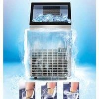Commercial 220V milk tea shop ice maker home visual ice maker fully automatic large-capacity safe ice making tool