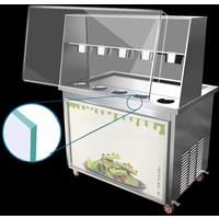 Commercial Fried Ice Cream Rolls Making Machine Electric Thailand Frying Fruit Yogurt Ice Cream