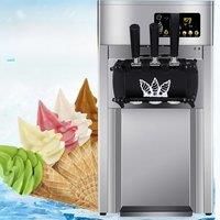 110/220V Commercial Automatic Three Flavors Soft Serve Ice Cream Machine Maker For Restaurant Use