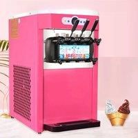Electric 1200W 220/110V Soft Ice Cream Machine With 3 Different Flavors Fruit Freezer Hard Mixing