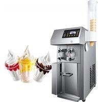 220V Small Ice Cream Machine Tricolor Ice Cream Maker Commercial Stainless Steel Desktop Sweet Cone