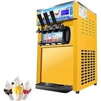 Commercial Ice Cream Machine Ice Cream Maker Stainless Steel Cylinder LED Panel Auto Clean