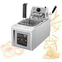 Commercial Electric Deep Fryer 8L 2800W w/ Removable Basket Electric Countertop Fryer