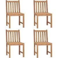 Garden Chairs 4 pcs Solid Teak Wood