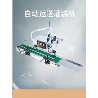 Fully automatic conveyor belt assembly line double-head liquid dispensing and filling machine intelligent induction