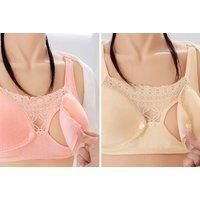 Front-Opening Easy Access Breastfeeding Bra - 3 Colours & 4 Sizes! - Beige
