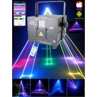 PRO IOS Android APP 5W 3W 2W RGB Laser Animation Light Patterns DJ Projector Dance Bar Beam DMX512 ILDA Stage Effect Lamp G18N7