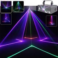 ESHINY 2W Animation RGB Laser Beam Lines Stage Disco Light DJ Party Pattern Projector Scans DMX