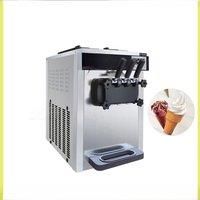 Stainless Steel Ice Cream Machine, Three Flavors, Commercial Automatic Frozen Yogurt Vending Machine