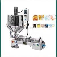Factory Price Pneumatic Cream Paste Double Head Filling Machine With Heating Stirrer Liquid Packaging Machine