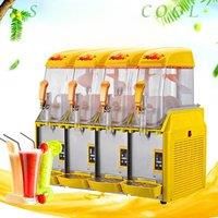 Double Tanks Slush Machine 12L*2 Stainless Steell Snow Melting Machine 220V Ice Cream Maker Cold