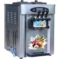 Commercial Electric 1800W Table Top 3 Flavors 25/H Transparent Discharge Door Soft Ice Cream Machine