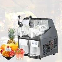 Commercial Slushy Machine Two Tanks Tank Electric Automatic Slush Maker Machine Frozen Drink Snow Melting Machine 300W