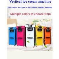Ice Cream Maker Machine Automatic Upright with Built-in Compressor, LCD Digital Display & Timer, No
