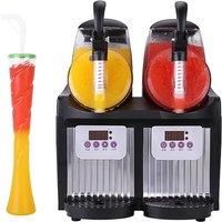2L*2 Commercial Snow Melting Machine Beverage Slush Making Machine Frozen Juicer Automatic Double-cylinder Cold Drink Machine