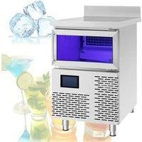 Ice Cube Making Machine Commercial Automatic Large Capacity Square Ice Milk Tea Shop Ice Maker Machine