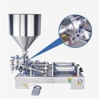 Electric Pneumatic Double Head Paste Filling Machine For Bee Toothpaste Sauce Skin Care Product Filling Machine