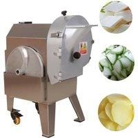 Electric Commercial Vegetable Slicer Multifunctional Tomato, Potato, Cucumber Dicer 8mm 10mm 12mm