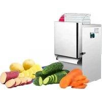Commercial Double Mouth Vegetable Cutter, Electric Fully Automatic Stainless Steel Cucumber