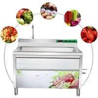 Eddy Current Fruit And Grape Washing Machine, Stainless Steel Electric Bubble Vegetable Washing