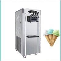Commercial Vertical Soft Ice Cream Equipment, Italian Three Flavor Cone Machines