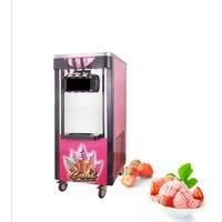 2025 New Commercial Vertical Soft Ice Cream Machine 220V/100V Three Color Intelligent Sweet Cone Sundae Machine