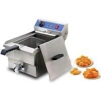 Stainless Steel Commercial Electric Fryer Double Slot Desktop Fryer 3000W