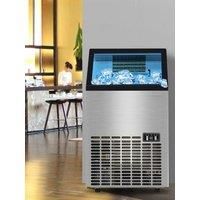 Vertical Electric Ice Maker For Household Kitchens, High-Quality Fully Automatic Stainless Steel Ice Cube Forming Machine